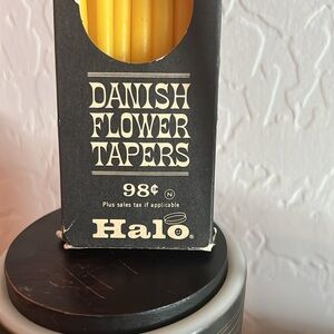 Danish Flower Tapers 10 pieces Halo ~15 inches tall